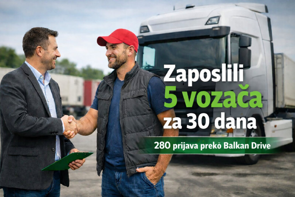 Nujno potrebujete voznika tovornjaka? Poglejte, kako je to podjetje s pomočjo Balkan Drive zaposlilo 5 voznikov